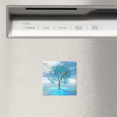 Crystal Blue Tree Magnet (In Situ (Geschirrspüler))