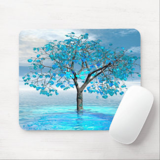 Crystal Blue Tree Mouse Pad Mousepad