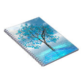 Crystal Blue Tree Notizblock (Rechte Seite)