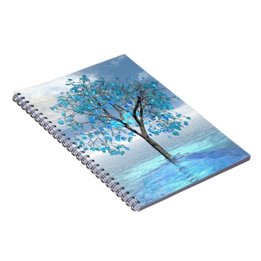 Crystal Blue Tree Notizblock (Rechte Seite)