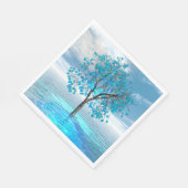 Crystal Blue Tree Serviette (Ecke)