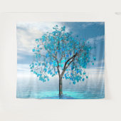 Crystal Blue Tree Wandteppich (Vorderseite (Horizontal))