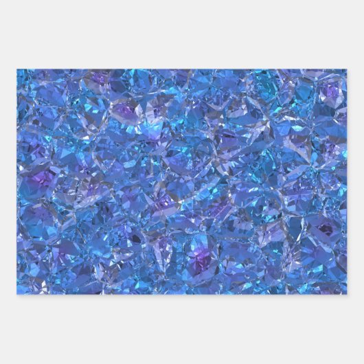 Crystal Blue und Lila Geschenkpapier Set (Vorderseite 2)