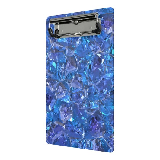 Crystal Blue und Lila Mini Klemmbrett (Gewinkelt2)