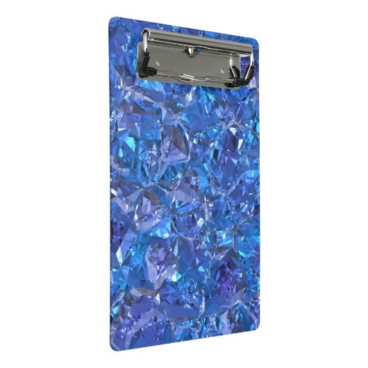 Crystal Blue und Lila Mini Klemmbrett (Schrägansicht)