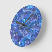 Crystal Blue und Lila Runde Wanduhr (Winkel)