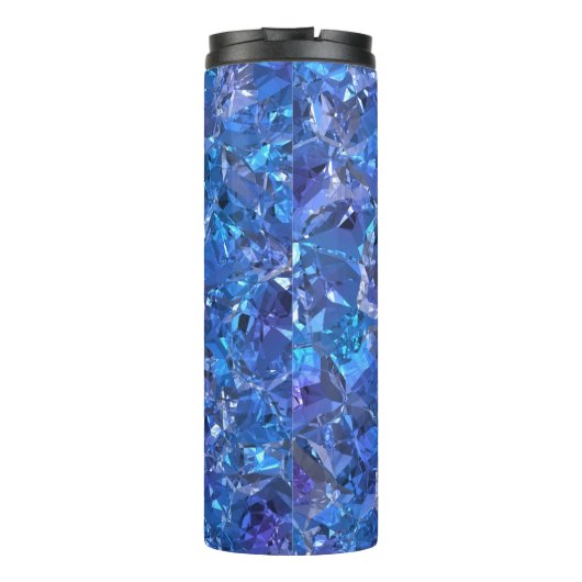 Crystal Blue und Lila Thermosbecher (Rückseite)