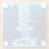 Crystal Blue Water Effect Glasuntersetzer (Rückseite)