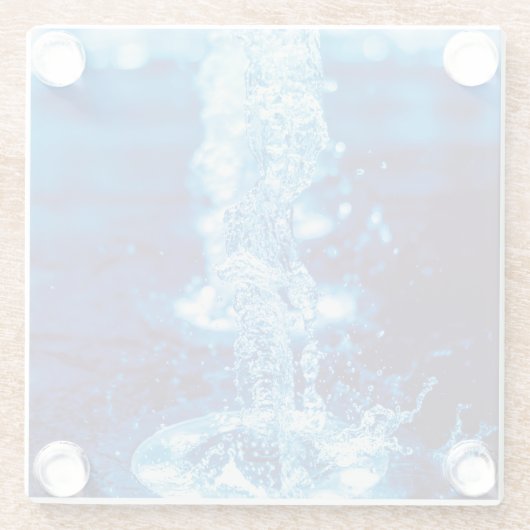 Crystal Blue Water Effect Glasuntersetzer (Rückseite)