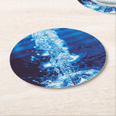 Crystal Blue Water Effect Runder Pappuntersetzer (Angewinkelt)