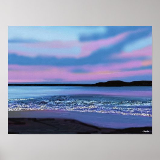 Crystal Blue Water Print Poster (Vorne)