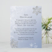 Crystal Blue Winter Snowflake Hochzeitsszenario (Stehend Vorderseite)