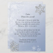 Crystal Blue Winter Snowflake Hochzeitsszenario (Vorne/Hinten)