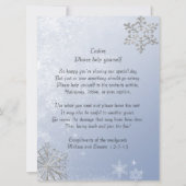 Crystal Blue Winter Snowflake Hochzeitsszenario (Vorderseite)