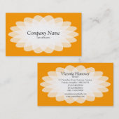 Crystal Blume - Gelborange Visitenkarte (Vorne/Hinten)