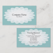 Crystal Blume - Light Blue Green Visitenkarte (Vorne/Hinten)