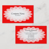 Crystal Blume - Rot Visitenkarte (Vorne/Hinten)