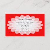 Crystal Blume - Rot Visitenkarte (Rückseite)