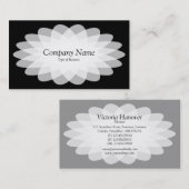 Crystal Blume - Schwarz Visitenkarte (Vorne/Hinten)