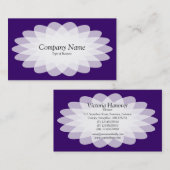 Crystal Blume - Tief Lila Visitenkarte (Vorne/Hinten)