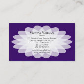 Crystal Blume - Tief Lila Visitenkarte (Rückseite)