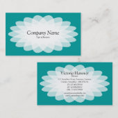 Crystal Blume - Türkis Visitenkarte (Vorne/Hinten)