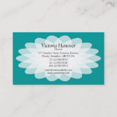 Crystal Blume - Türkis Visitenkarte (Rückseite)