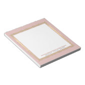 Crystal Blush Gold Personalisiert Notepad 5,5" x 6 Notizblock (angewinkelt)