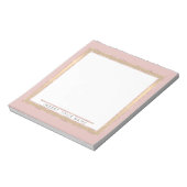 Crystal Blush Gold Personalisiert Notepad 5,5" x 6 Notizblock (Rotiert)