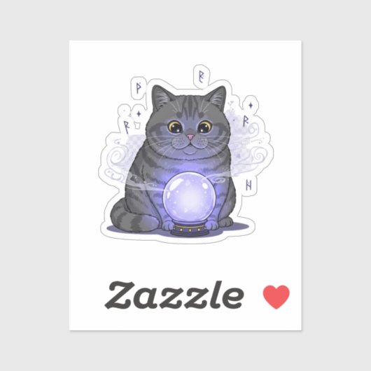 Crystal Brit - British Shorthair Cat Halloween Aufkleber (Blatt)