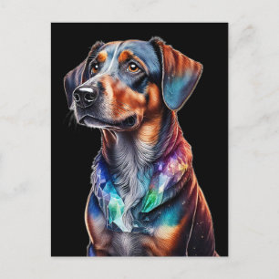 Crystal Brown Dog Postkarte