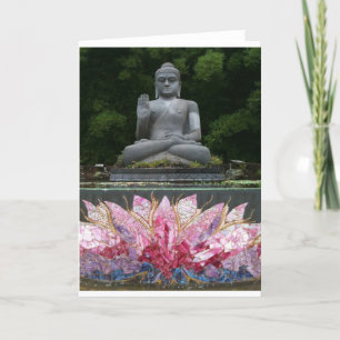 Crystal Buddha  Greeting Card Karte