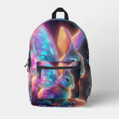 Crystal Bunny Bedruckter Rucksack (Vorderseite)