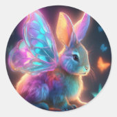 Crystal Bunny Runder Aufkleber (Vorderseite)