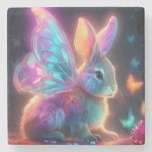 Crystal Bunny Steinuntersetzer (Vorderseite)