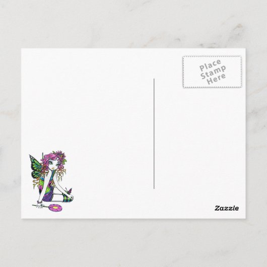 "Crystal" Candy Rainbow Butterfly Fairy Postcard Postkarte (Rückseite)