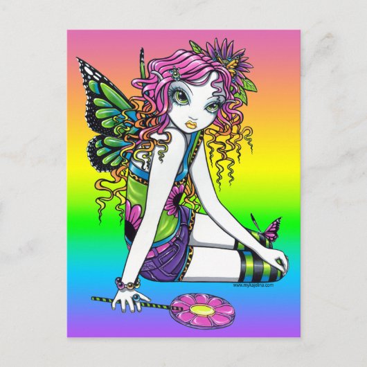 "Crystal" Candy Rainbow Fairy Postcard Postkarte (Vorderseite)