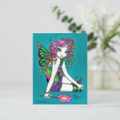 Crystal Candy Rainbow Fairy Postcard Postkarte (Stehend Vorderseite)
