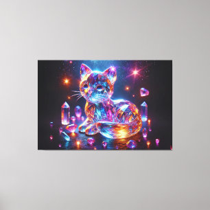 Crystal Cat Leinwanddruck