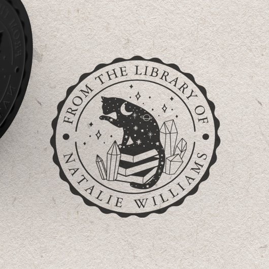 Crystal Cat Star Pencil Moon aus der Bibliothek Gummistempel