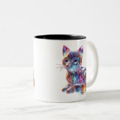 Crystal Cat Zweifarbige Tasse (VorderseiteRechts)