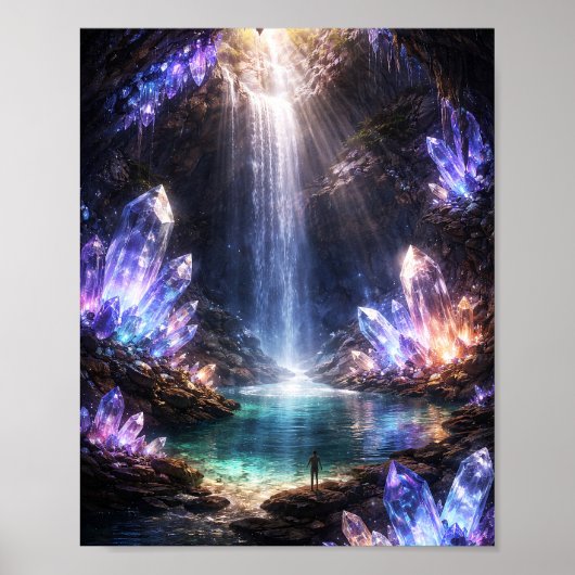 Crystal Cave Wasserfall Poster (Vorne)