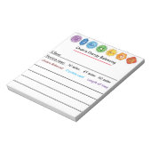 Crystal Chakra Balancing Pad Notizblock (Rotiert)