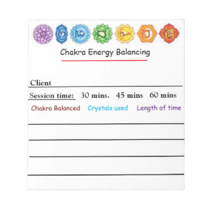 Crystal Chakra Balancing Pad Notizblock