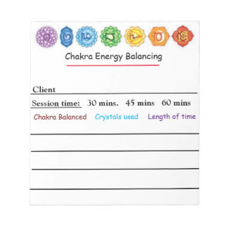 Crystal Chakra Balancing Pad Notizblock