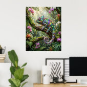 Crystal Chameleon Jungle Glow Poster (Heimbüro)