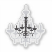 Crystal Chandelier Black Gothic und Shadow Aufkleber (Vorderseite)