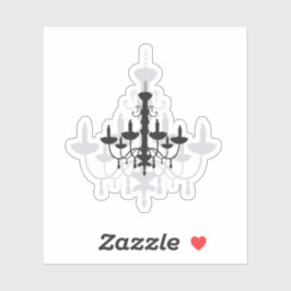 Crystal Chandelier Black Gothic und Shadow Aufkleber