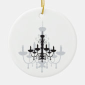 Crystal Chandelier Black Gothic und Shadow Keramik Ornament (Vorne)
