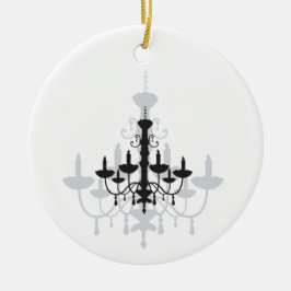 Crystal Chandelier Black Gothic und Shadow Keramik Ornament